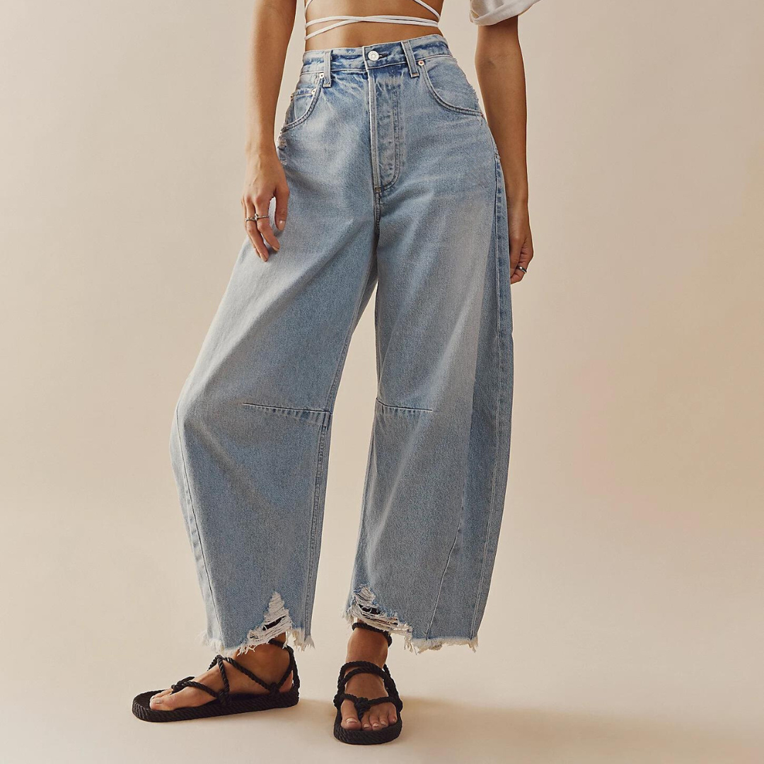 Polène™ - Jean coupe large déchiré
