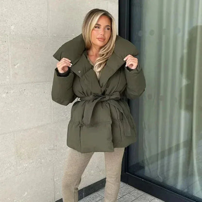 Mara™ - Doudoune chic matelassée à ceinture